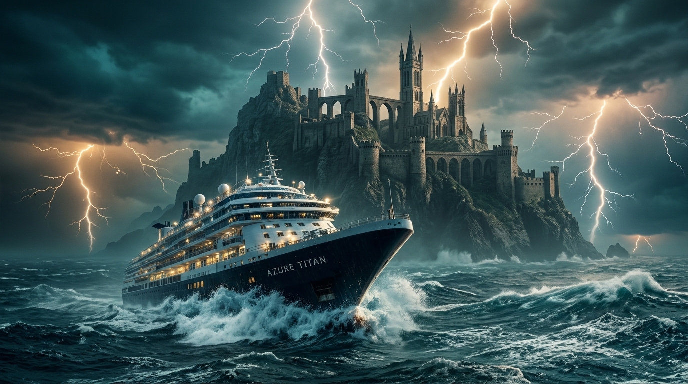 AZANIRA — The Azure Titan Approaching the Ancient Citadel